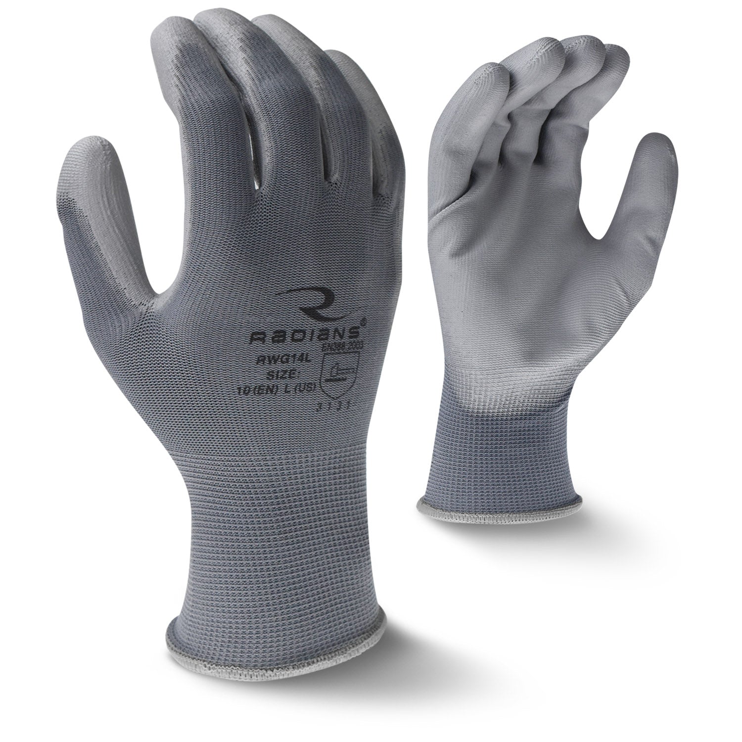 Radians PU Palm Coated Glove, Size L #RWG14L