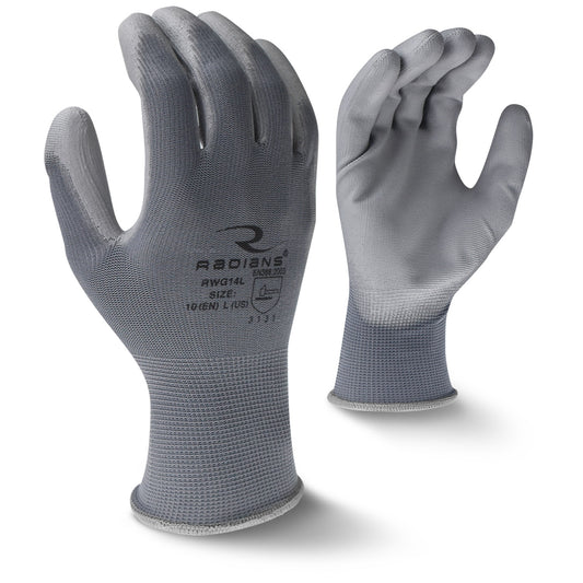 Radians PU Palm Coated Glove, Size M #RWG14M