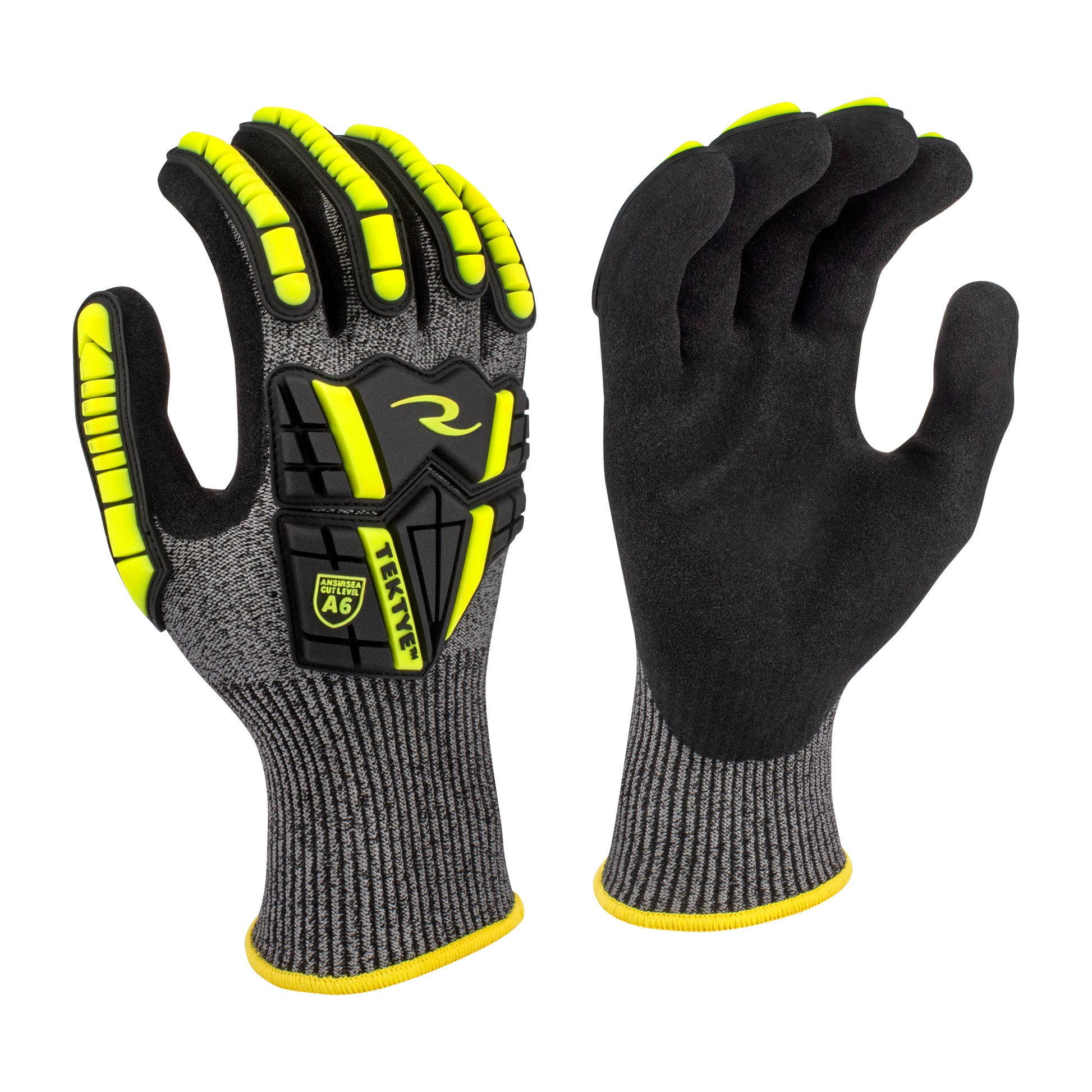 Radians TEKTYE A6 Nitrile Dip with TPR Cut Protective Work Glove, Size M #RWG723M