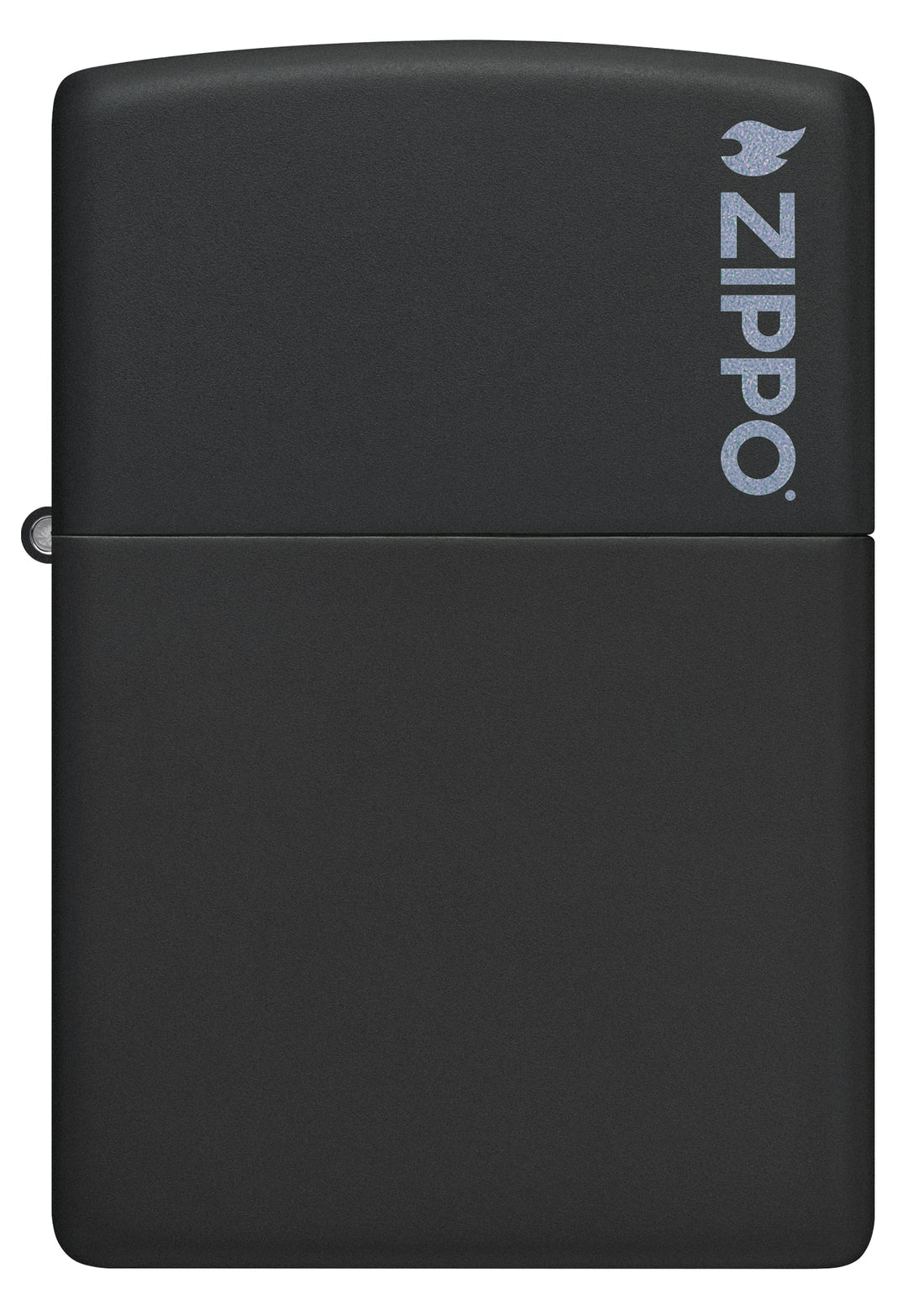 Zippo Black Matte Lighter with Logo #218ZL