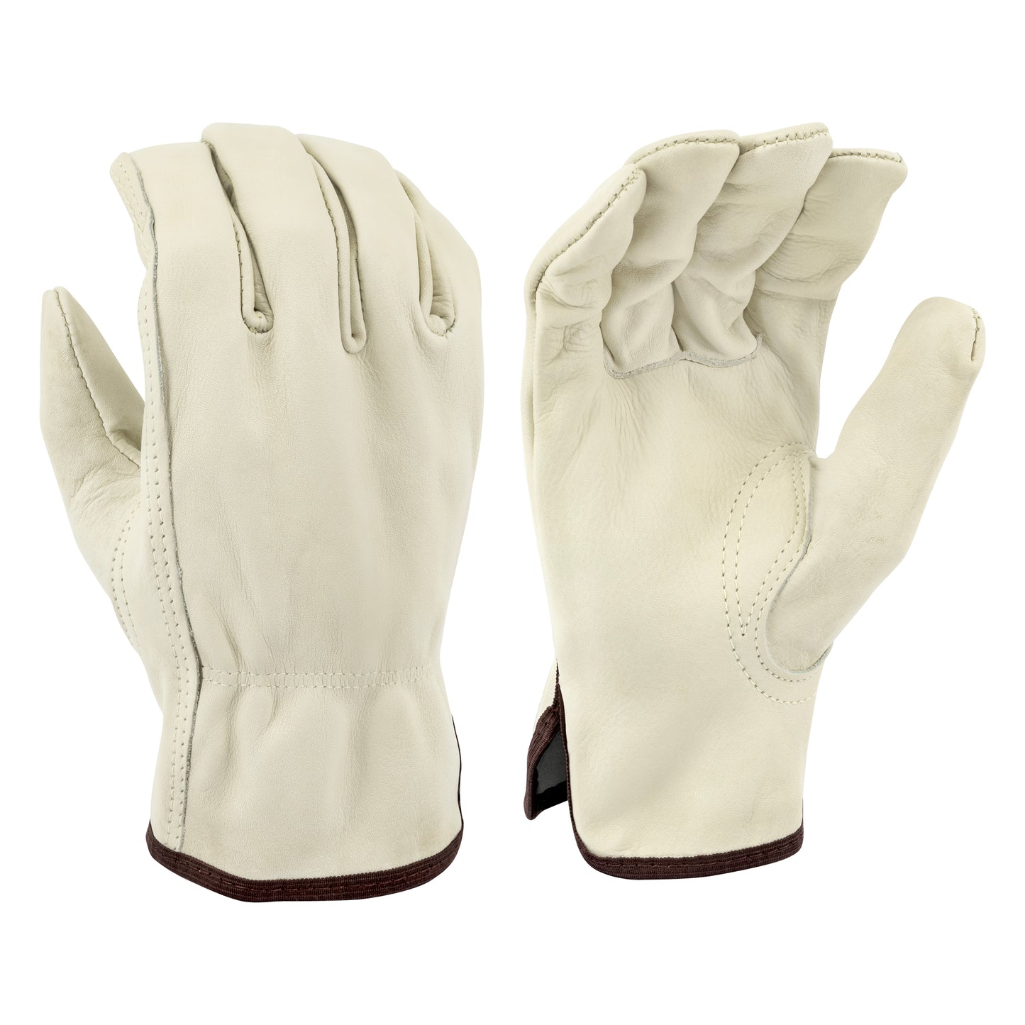 Radians Value Grain Cowhide Leather Driver with Keystone Thumb, Size L, Dozen (12 Pairs) #RWG4127L