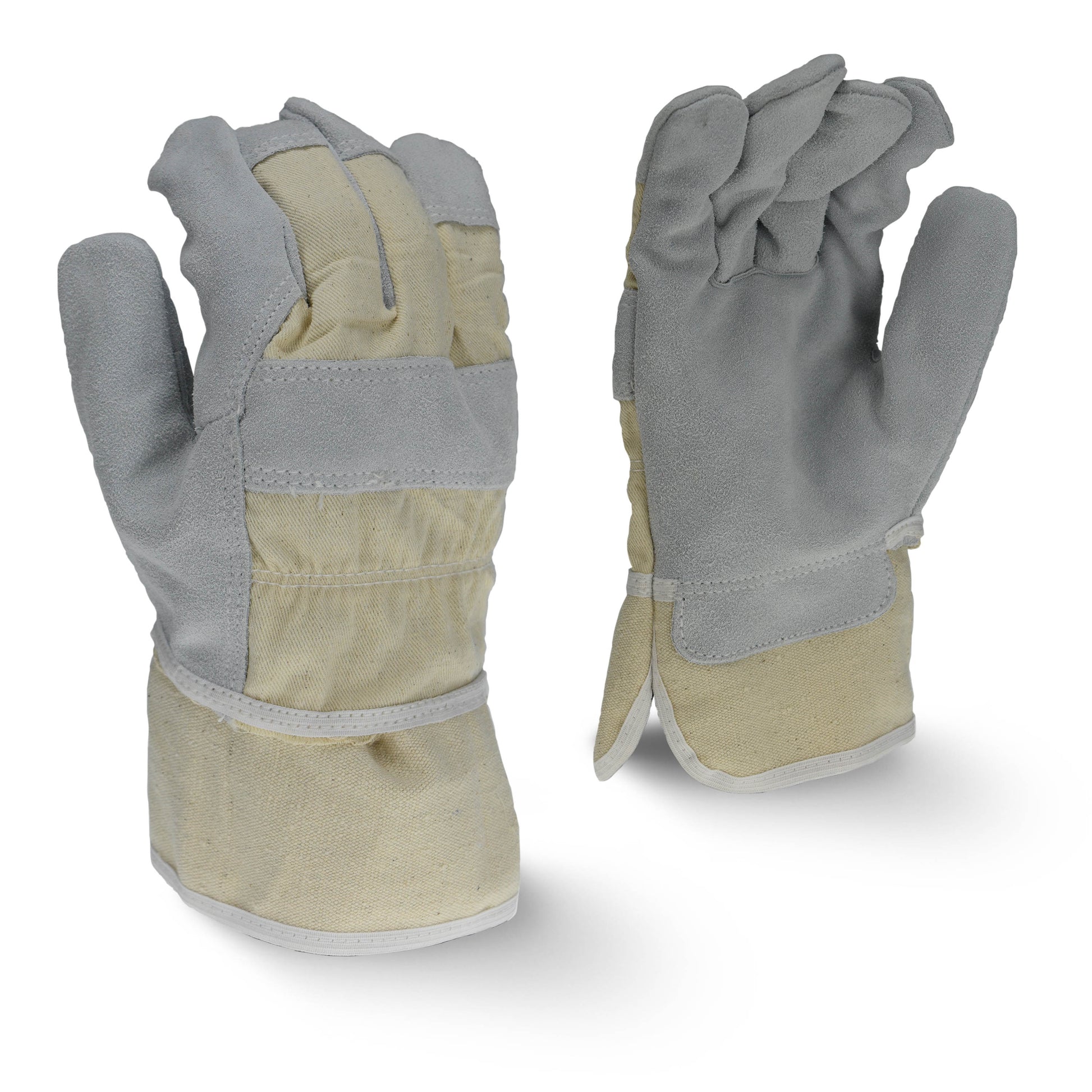 Radians Fleece Lined Regular Shoulder Gray Split Cowhide Leather Glove, Size M, Dozen (12 Pairs) #RWG3205M