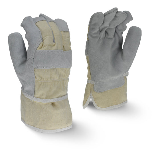 Radians Fleece Lined Regular Shoulder Gray Split Cowhide Leather Glove, Size M, Dozen (12 Pairs) #RWG3205M