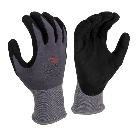 Radians Nylon Shell with Foam Nitrile Palm Dip, Size L #RWG13BL