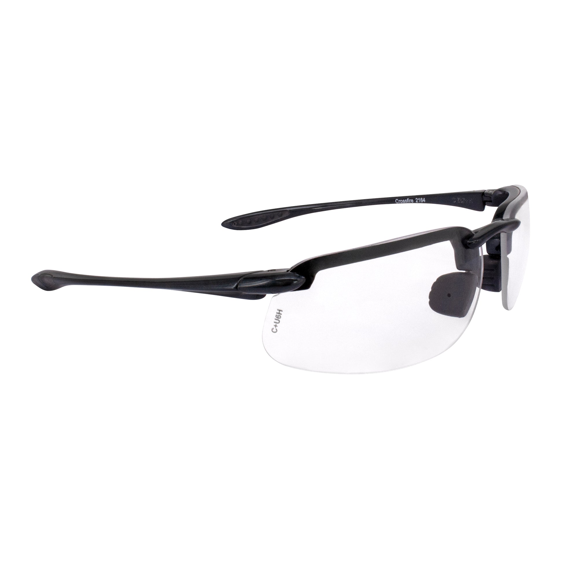 Radians Cheaters Magnifier Safety Eyewear, Black Frame, Clear Lens, 2.5 Diopter #CH1-125