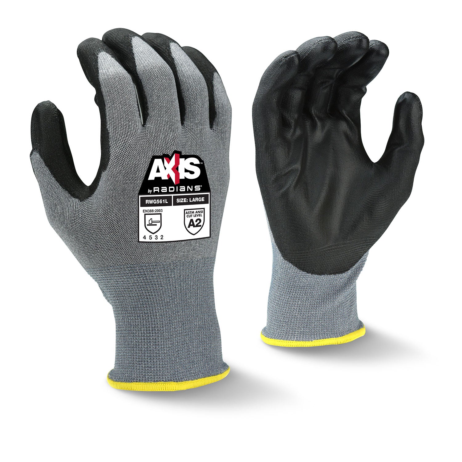 Radians AXISA3 Polyurethane Coated Cut Protection Glove, Size S #RWG562S
