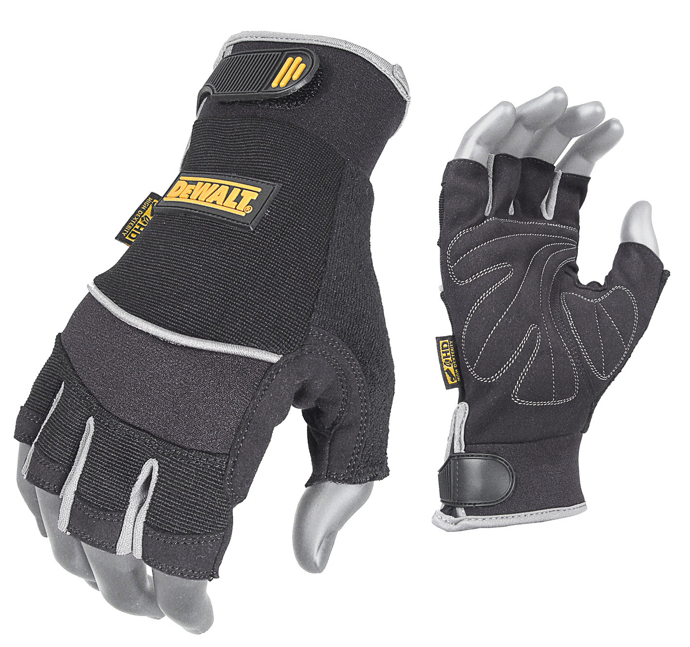 DeWalt Synthetic Leather Technician's Fingerless Glove, Size L #DPG230L