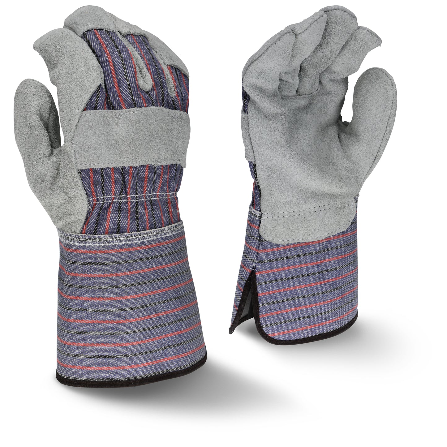 Radians Regular Shoulder Gray Split Cowhide Leather Glove, Size M, Dozen (12 Pairs) #RWG3200M