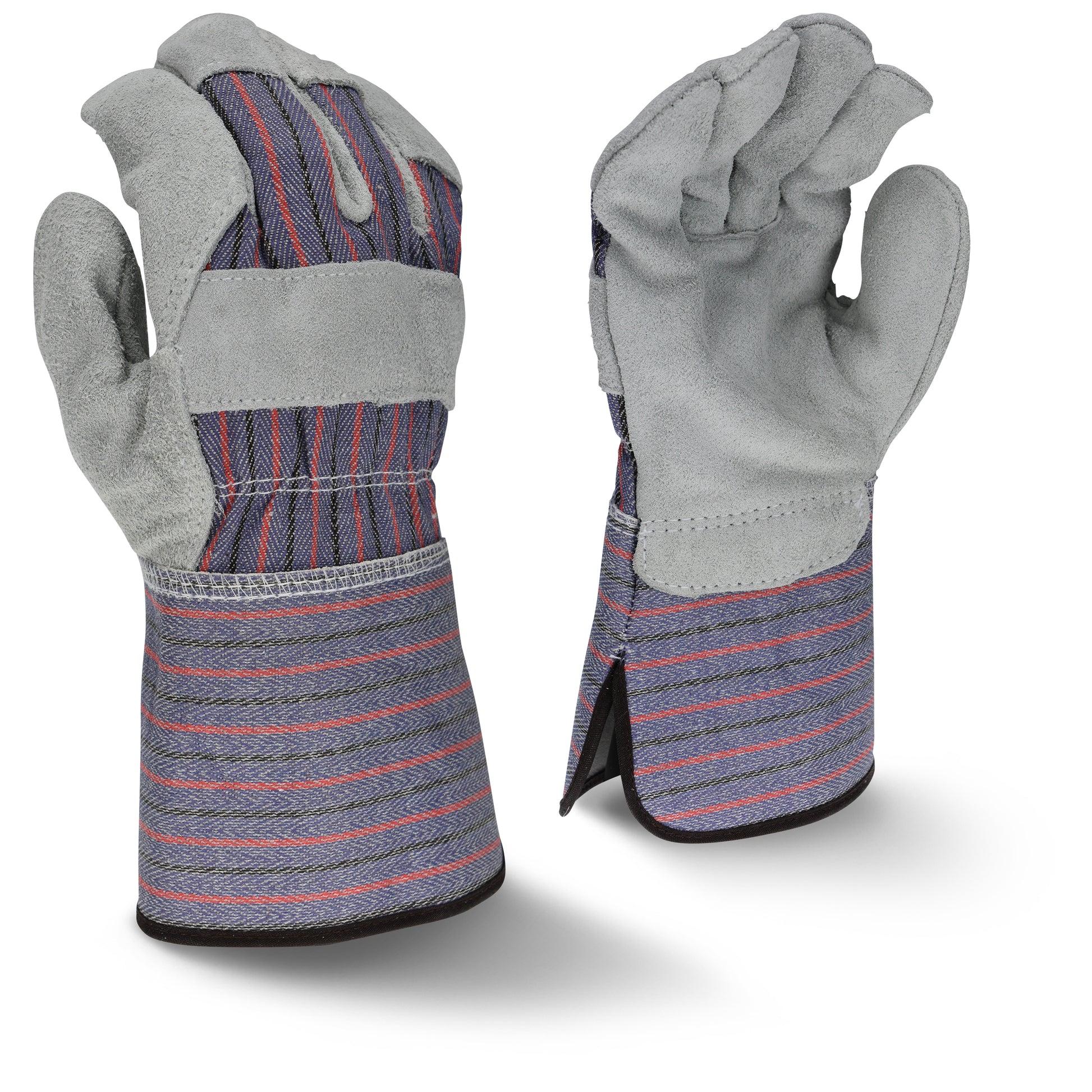 Radians Regular Shoulder Gray Split Cowhide Leather Glove, Size M, Dozen (12 Pairs) #RWG3200M
