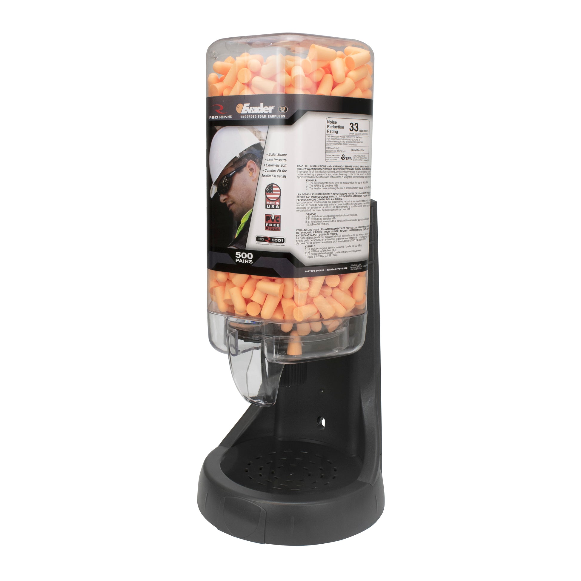 Radians Rad-Band 2 Replacement Foam Earplugs, 1 Pair, Bag #FP-PODBAG