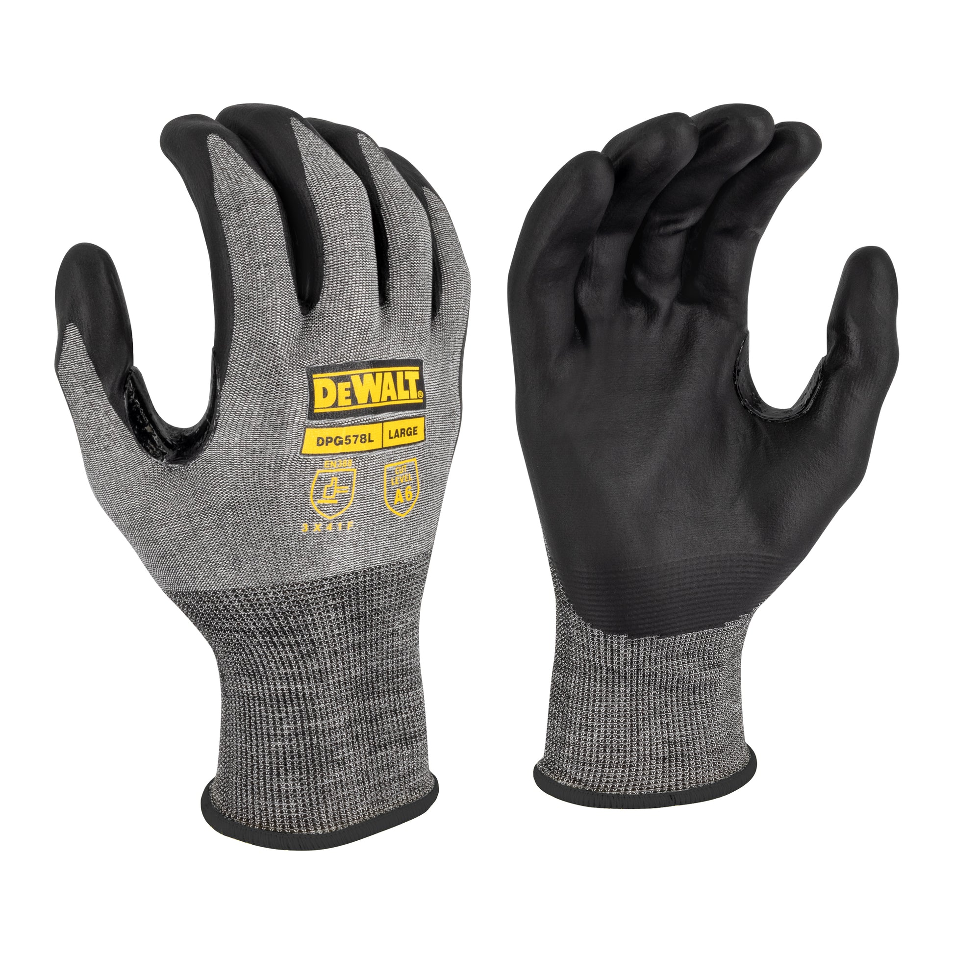 DeWalt Touchscreen Foam Nitrile A6 Cut Glove, Size S #DPG578S