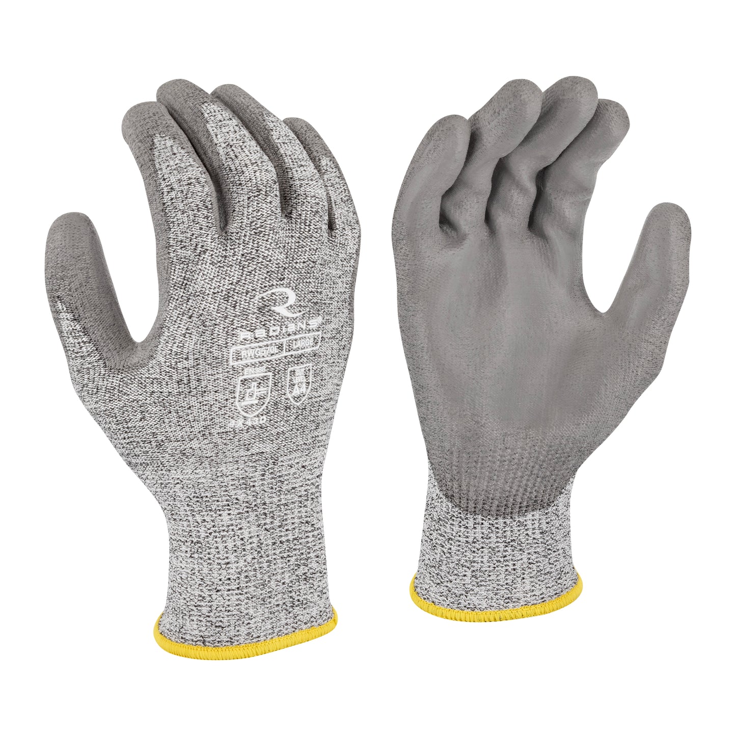 Radians Cut Level A4 HPPE/Polyester, PU Coated Cut Protection Glove, Size L #RWG570L