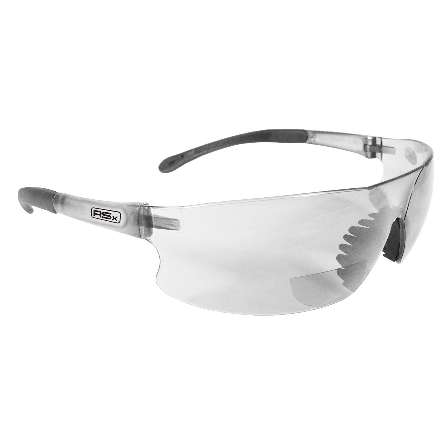 Radians Obliterator Safety Eyewear, Black/Red Frame, Clear Lens #OBL1-10