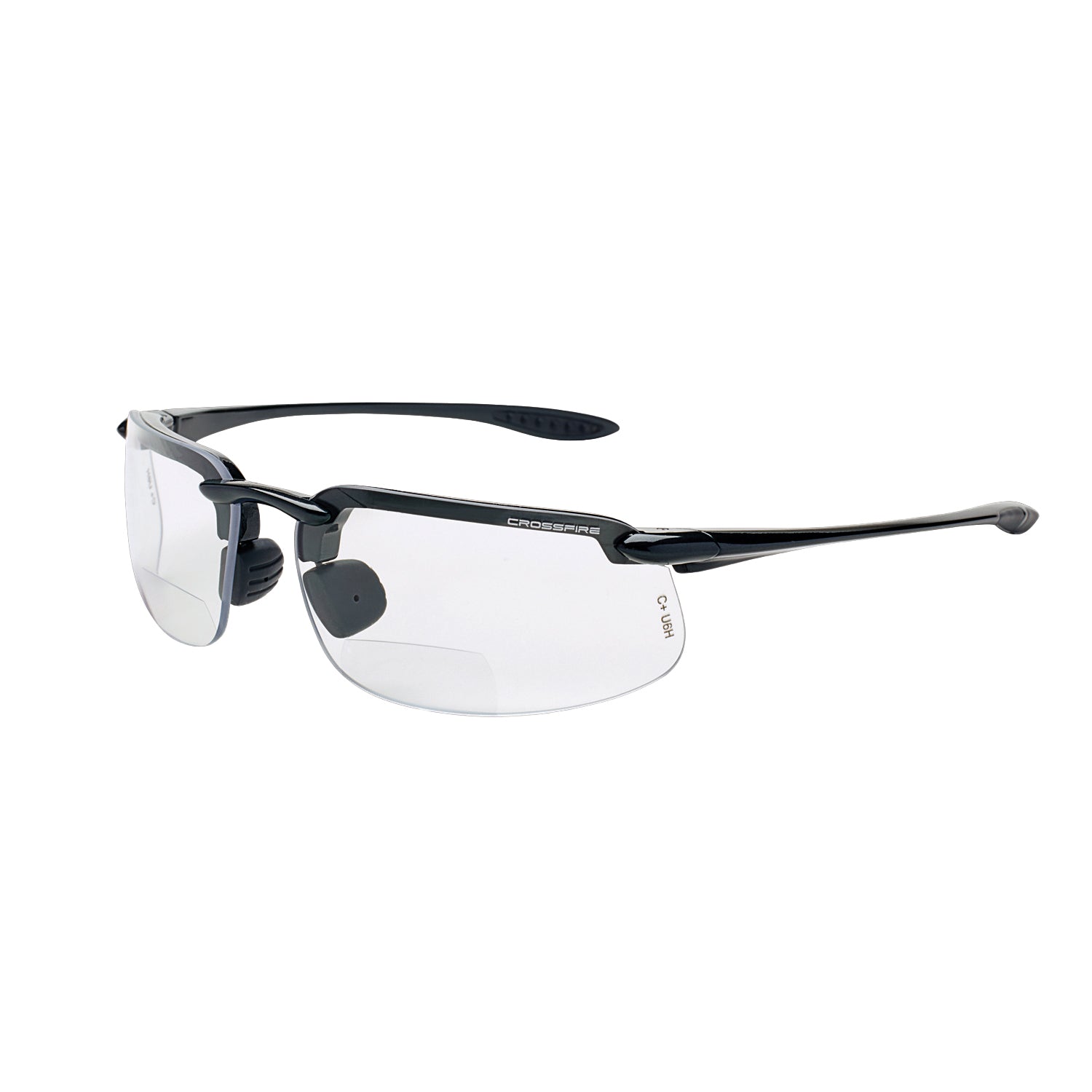 Radians Cheaters Magnifier Safety Eyewear, Black Frame, Smoke Lens, 2.0 Diopter #CH1-220