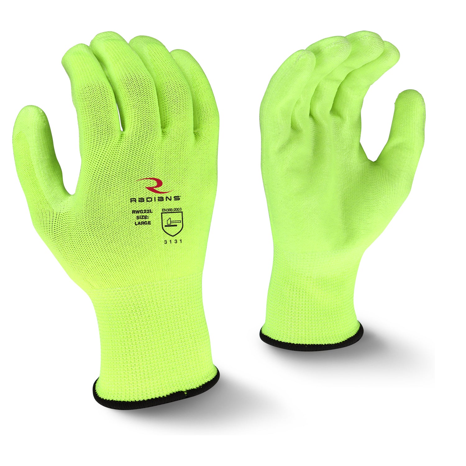 Radians High Visibility Work Glove, Size S, Dozen (12 Pairs) #RWG22S