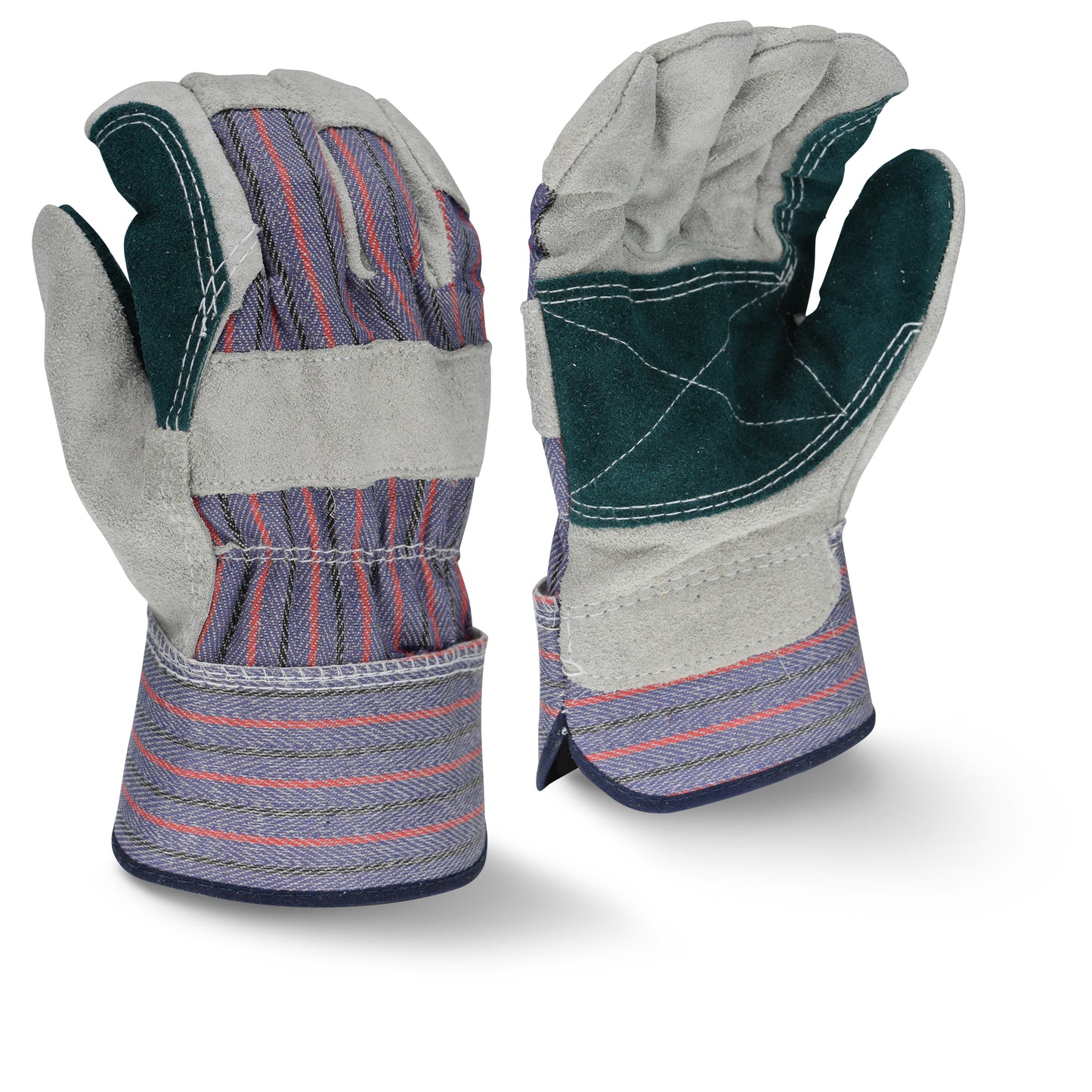 Radians Regular Shoulder Gray Split Cowhide Leather Glove, Size L, Dozen (12 Pairs) #RWG3200L
