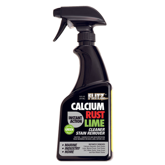 Flitz Calcium, Rust, & Lime Cleaner Stain Remover, 16 fl oz Spray Bottle #CR01606