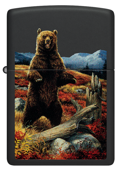 Zippo Linda Picken Bear Design, Black Matte Lighter #48597