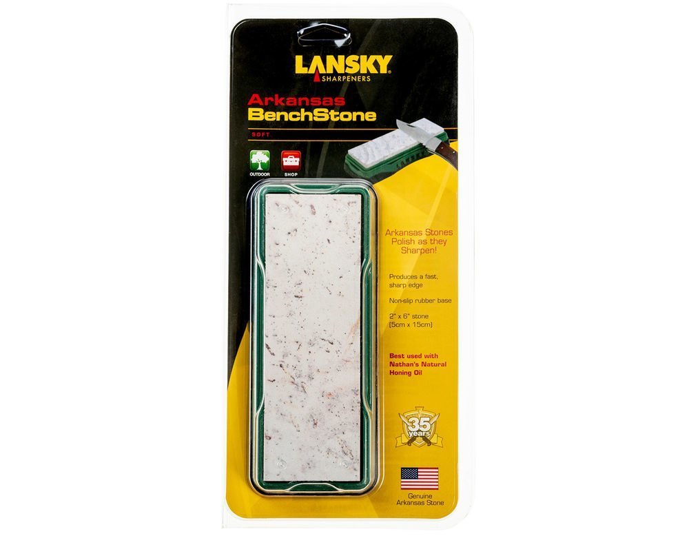 Lansky Soft Arkansas Sharpening Stone, 2" x 6" (5cm x 15cm) #LBS6S