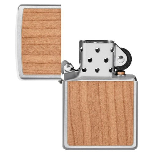 Zippo WOODCHUCK Cherry Wood Emblem, 100% Real Wood Lighter #49462