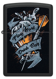 Zippo Play Darts Drink Beer, Black Matte Lighter #48679