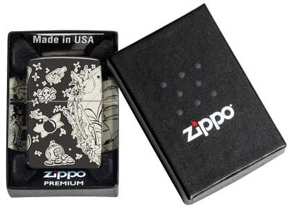 Zippo Nautical Tatto Design, High Polish Black Lighter #48398