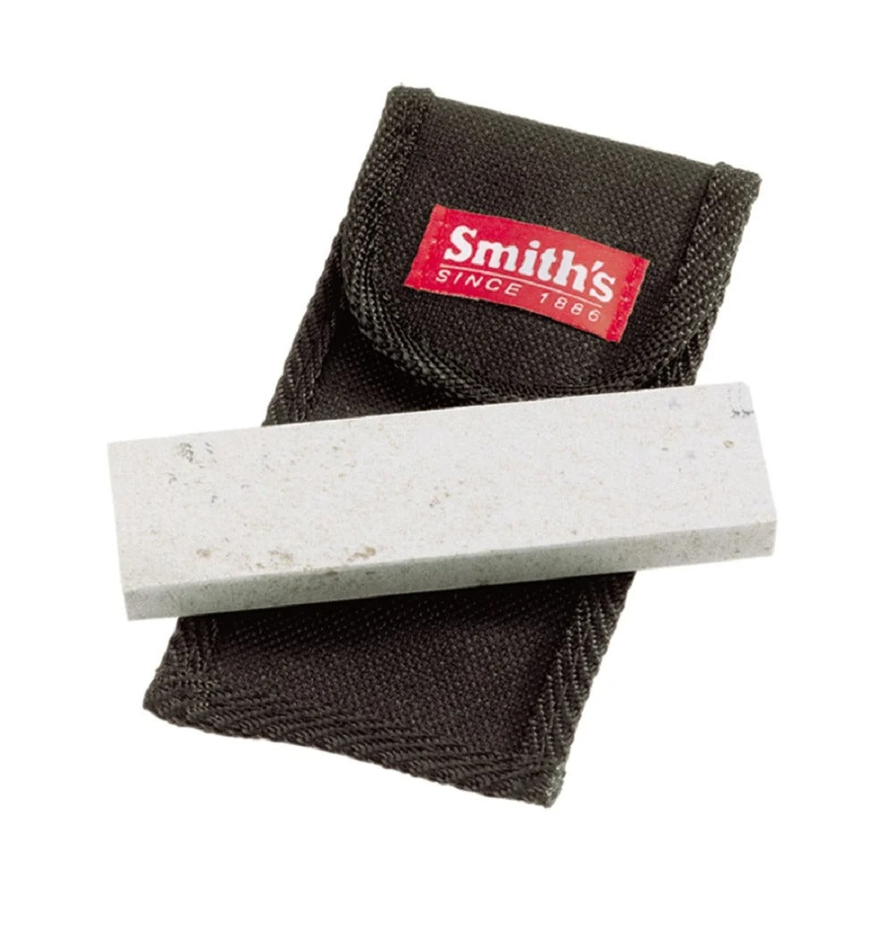 Smiths 4 Inch Natural Arkansas Sharpening Stone + Pouch #MP4L