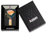 Zippo Mountain View Black Light Design, Black Matte Lighter #48676