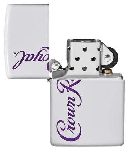 Zippo Crown Royal Logo, White Matte Finish Lighter #49459