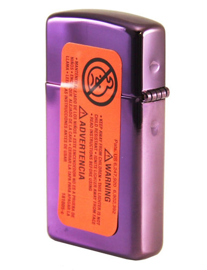Zippo Slim High Polish Purple Scratch Resistant Genuine Windproof Lighter #28124