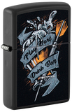 Zippo Play Darts Drink Beer, Black Matte Lighter #48679