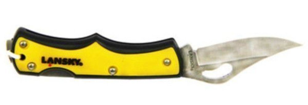 Lansky Lockback Folding Pocket Knife, Yellow, 2 inch Blade #LKN045-YLW