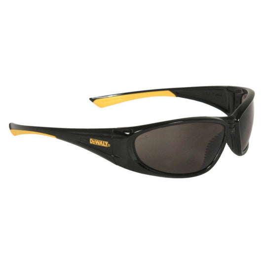 DeWalt Gable Safety Glasses, Black/Yellow Frame, Smoke Lens #DPG98-2D