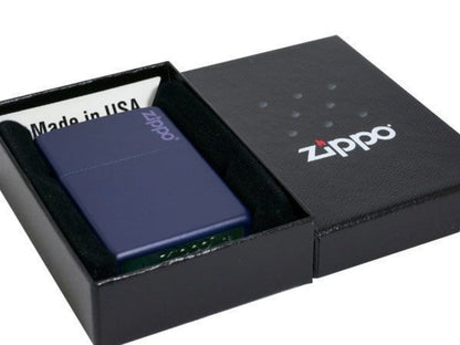 Zippo Navy Blue Matte With Zippo Logo, Genuine Zippo Windproof Lighter #239ZL