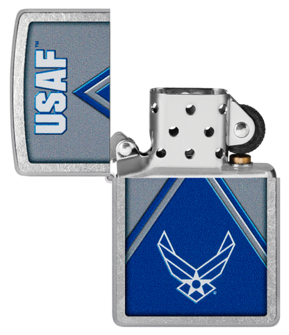 Zippo USA Air Force Logo Design, Street Chrome Lighter #48551