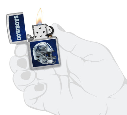 Zippo NFL Dallas Cowboys Football Team, Street Chrome Lighter #48426
