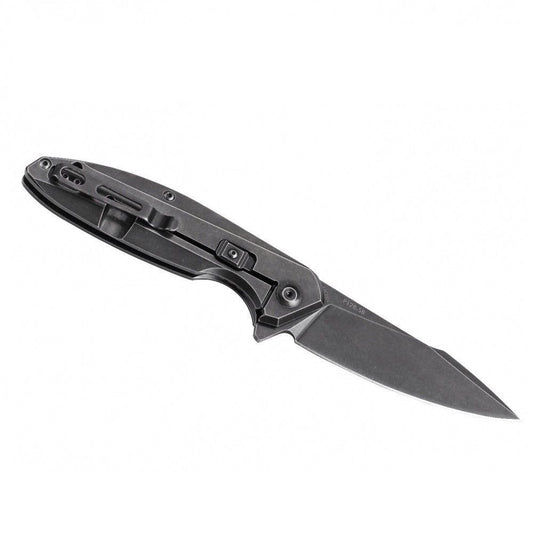 Ruike Folding Knife, Black,14C28N Stainless Steel, Frame Lock #P128SB
