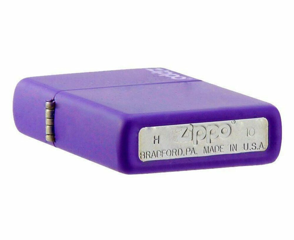 Zippo Purple Matte w/ Logo Lighter, Regular Classic #237ZL