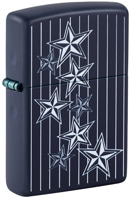 Zippo USA Stars, Navy Matte Finish Lighter #48188