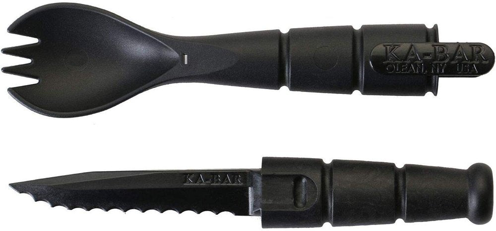 KA-BAR Tactical Spork Field Kit, Spoon Fork Knife, 3-Pack, Made in USA #9909MIL