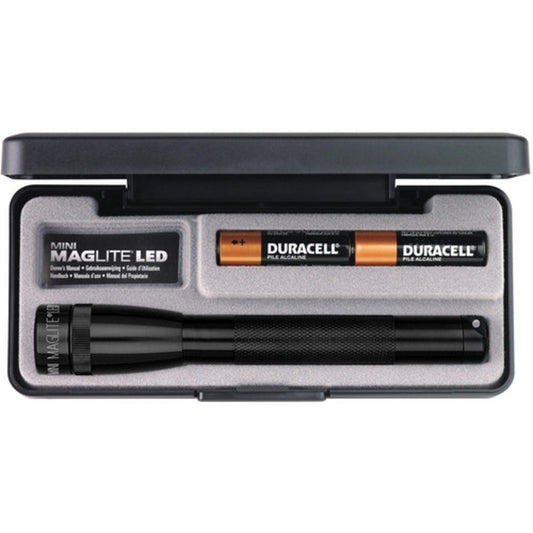 MAGLITE Mini, LED Flashlight, Adjustable Beam, 2 AA Batteries, Black #SP22017