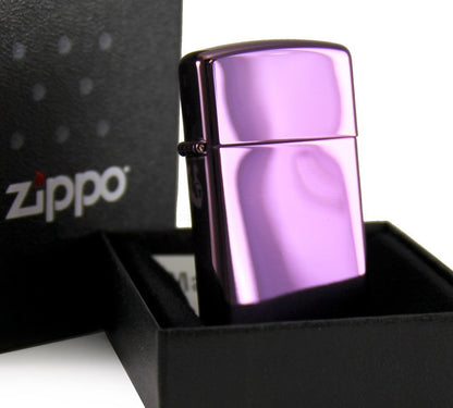 Zippo Slim High Polish Purple Scratch Resistant Genuine Windproof Lighter #28124