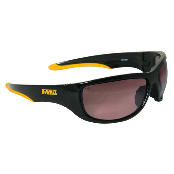 DeWalt Dominator Safety Glasses, Black/Yellow Frame, Gradient Lens #DPG94-GLD