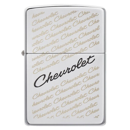 Zippo Chevrolet Chevy Laser Engraved, High Polish Chrome Finish, Windproof Lighter #49305