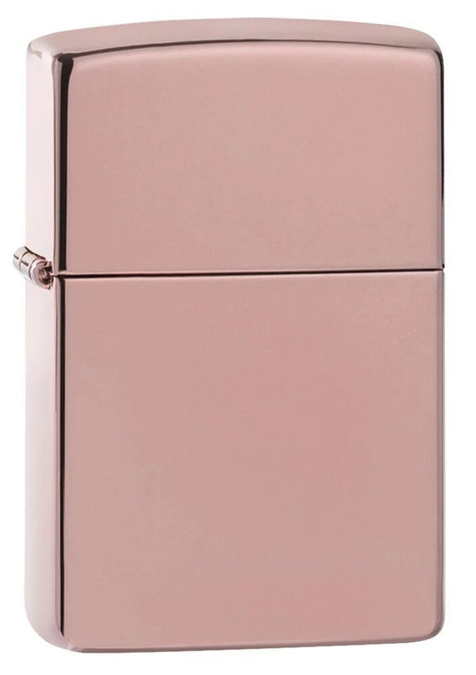 Zippo High Polish Rose Gold Classy Shiny Genuine Windproof Pocket Lighter #49190