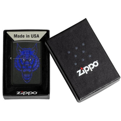 Zippo Werewolf Design, Black Matte Finish, Windproof Lighter #49414