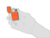 Zippo Slim Orange Matte Windproof Lighter, Original Zippo Box, Made in USA #1631