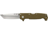 Cold Steel SR1 Knife, Tanto Point, OD Green G10 Handles #62LA