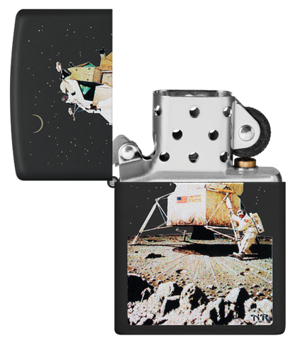 Zippo Norman Rockwell Mans First Step on the Moon Lighter #48699