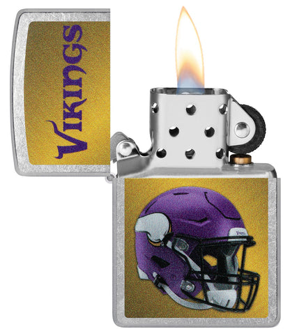Zippo NFL Minnesota Vikings Football Team, Street Chrome Lighter #48439